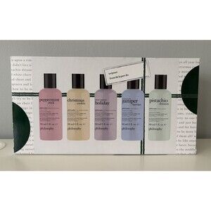 Philosophy Limited Edition Shower Gel Gift Set 5 Piece 3 Oz Each New! Peppermint